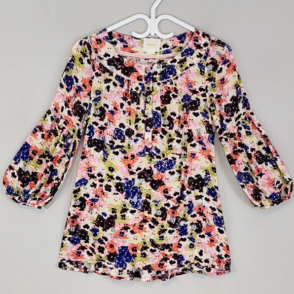 Anthropologie MAEVE Flowy Floral Boho Blouse - Picture 2 of 11